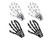 DS. DISTINCTIVE STYLE 2 Pairs Korean Style Gothic Skeleton Hands Bone Hair Clips - Fashion Punk Rock Devil Claw Alligator Barrettes Women Girls Hair