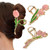 Yonchic 3-Piece Floral Metal Hair Clips, 3-Style Tulip Claw Clamps for Thin/Medium Thick Hair, Elegant Barrettes with Strong Hold and Non-Slip Cute A