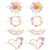 PAGOW 8PCS Cute Hair Clips for Women Girl Daisy Heart Moon Bobby Hairpins Glitter Crystal Flower Rhinestone Barrettes Handmade Metal Jewelry Wedding