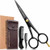 Beauty & Crafts- 5'' German Beard Mustache Scissors - 2 Mustache Comb for Facial Hair with Beautiful Pouch - Beard Trimming Scissors Use for Grooming