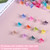 50Pcs Tiweio Butterfly Hair Accessories, Small Pastel Cute 90s Claw Clips for Women and Girls, 12 Assorted Gradient Colors with Box