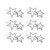 YAFIYGI 6Pcs Star Hair Accessories Silver Hollow Star Hair Clips and Barrettes for Women Shiny Y2K Geometric Hairpins Elegant Hairclips Stylish Star