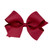 Wee Ones Girls' Classic Grosgrain Hair Bows with Plain Wrap Center, No-Slip Hair Clip, Handmade, Cranberry, Medium