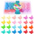 Hoyols Butterfly Hair Claw Clips for 90s, Small Mini Cute Hair Accessories for Women Toddler Girls Thin Braids 12 Colors 48 pcs (Matte Candy)