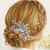 Easedaily Crystal Bride Wedding Hair Comb Silver Rhinestone Bridal Hair Pieces Clip Hair Accessories for Women and Girls (A-silver)