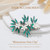 JONKY Bride Crystal Wedding Hair Clip Green Rhinestone Flower Headpiece Bridal Hair Accessories for Women