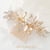 Foyte Crystal Bride Wedding Hair Comb Leaf Bridal Headpieces Rhinestone Hair Pieces Pearl Bridesmaid Side Combs Hair Accessories for Women (rhineston