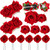 Waydress 12 Pieces Rose Flower Hair Clip Rose Brooch Floral Clips Mexican Flower Hair Pins Accessories for Women Mother's Day Gifts Flamenco Dancer B