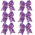 ICObuty Metallic Sequin Mermaid 8 Inch Cheer Bow (Lavender Sequin) - 6 Pcs, Ribbon, All Hair Types, Purple