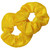 Kenz Laurenz Hair Ties - 2 Velvet Scrunchies for Women Girls Hair Elastics Ponytail Holder Scrunchy Accessories Pack (Yellow)