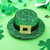 BARTOSI St. Patrick's Day Hat Hair Clips Mini Leprechaun Hats Green Shamrock Hairpin Saint Patricks Day Hair Accessories for Women