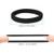50PCS Black Hair Ties for Women, Cotton Seamless Hair Bands, Elastic Ponytail Holders, No Damage for Thick Hair, 2 Inch in Diameter, by Qarwayoc
