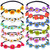 Bememo 12 Pieces Flower Headband Girl Women Daisy Flower Crown Hippie Floral Wreath Headband for Festival Wedding Bridal Party (Classic)