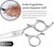 Moontay 5.5" Hair Cutting Shears with Large Finger Holes, Professional Barber Stylist Scissors, Salon Hair Cutting Scissors, 440C Japanese Stainless