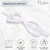 Parcelona French Infinity Clear Hair Slider Pin Thru Barrette Clip with Stick for Fine Hair Women and Girls