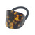 French Amie Curve Oval Tokyo Tortoise Shell Celluloid Handmade Ponytail Elastic Hair Tie for Women and Girls