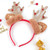 Soochat Christmas Reindeer Headband Glitter Reindeer Antlers Ears Headbands for Xmas Party Hair Accessories