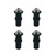 Toilet Seat Hinge Bolt Screws 4 Pack Toilet Seat Top Fixing Part Expanding Rubber Bolts with Metal Washers