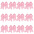 8 Inch Cheerleader Bows Ponytail Holder Solid Color Cheerleading Bows Hair Tie (Pink)