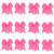 8 Inch Cheerleader Bows Ponytail Holder Solid Color Cheerleading Bows Hair Tie (Hot pink)