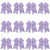 8 Inch Cheerleader Bows Ponytail Holder Solid Color Cheerleading Bows Hair Tie (Lavender)