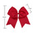 8 Inch Cheerleader Bows Ponytail Holder Solid Color Cheerleading Bows Hair Tie (Cherry Red)
