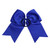 8 Inch Cheerleader Bows Ponytail Holder Solid Color Cheerleading Bows Hair Tie (Royal Blue)