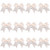 8 Inch Cheerleader Bows Ponytail Holder Solid Color Cheerleading Bows Hair Tie (Cream color)