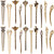 Geyoga 20 Pieces Hair Sticks Vintage Bronze Hair Chopsticks Chinese Pins Antique Decorative for Women Accessory, 10 Styles