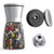Ebaco Professional Pepper Grinder - with Germany Hardened Carbon Steel Mechanism Rotor, Refillable Pepper Mill 6OZ Glass Adjust Coarseness (1PCS-Sliv