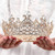 Foyte Baroque Queen Crown Gold Bride Rhinestone Wedding Crown Tiaras Crystal Hair Accessories for Women
