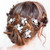 JEWEKY Bridal Hair Pin White Flower Wedding Hair Accessories for Women