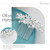 Olbye Wedding Hair Comb Rhinestone Bridal Pieces Flower Silver Crystal Headpiece for Bridesmaids and Brides (Silver)