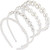 WILLBOND 4 Pcs Pearls Headbands Women White Faux Pearl Rhinestones Hairbands Bridal Hair Hoop Wedding Hair Accessories for Women