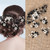 Yeshone 5 Pieces Wedding Hair Comb Bridal Pins Crystal Pearl Wedding Hair Accessories Rhinestone Flower Piece for Bride Bridesmaids Women(Black)