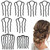 8 Pcs Black Hair Side Combs Metal U-Shape Hair Pin Sticks Hair Fork Clip Hair Pin Stick for Women Vintage Hairstyle Hair Accessory