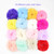 jiebor 32PCS Faux Fur Scrunchies and Hair Accessories for Women - Fuzzy Hair Ties, Bands, Ropes, Wristbands, Rings for Ponytail Holders