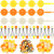 72 Pcs Hair Accessories Set - Self Hinge Barrettes, Bows, Flowers, Plastic Clips for Baby Girls, Toddlers (Orange, Red, Yellow, White)