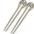Chuangdi 2 Pieces U Shaped Hair Pins French Twist Hairpins Nordic Prestige Hair Forks Sticks Classical Metal Long 2 Prong Updo Chignon Pins Vintage A