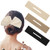 3 Pieces Hair Bun Maker for Women French Hairstyle Twist Donut Flexible Former Accessories Lazy Curler for Women Long Hair Styling(Black, Beige, Khak