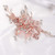 YERTTER Vintage Rhinestones Bride Wedding Hair Accessories for Brides Crystal Floral Leaves Bridal Hair Comb for Women (Rose gold)
