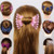 Lovef 1pcs Multifunction Beaded Magic Hair Accessory with Elastic Double Easy Clips and Insert Hair Jewelry (Coffee-B)