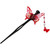 Kanzashi Japanese Chirimen Hair Pin Stick Butterfly Design (Red)