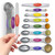 Premium Magnetic Measuring Spoons Set|Strong N52 Magnets|Heavy Duty Stainless Steel|Dual-Sided for Spice Jar & Liquid Measuring|Dishwasher Safe|7 Spo