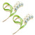 2pcs Lily of The Valley Flower Hair Clips, Lily Flower Jaw Orchid Hair Clamps,Metal Hairpin, Clamp Hair Styling Hair Accessories for Thick Thin, Wome