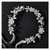 SWEETV Sliver Flower-Leaf Bridal Headpieces for Wedding Headband Bride Hair Pieces Crystal Flower Girl Hair Accessories