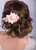Kercisbeauty Blush Pink Rose Hair Comb Leaf Headpiece Wedding Bridal Side Headpiece Vinage Hair Dress Boho Hair Comb Women Girls Festival Party Carni