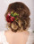 Kercisbeauty Wedding Bridal Floral Hair Combs Clips Red Rose Velet Flower Mexican Headpiece Headband for Carvinal Party