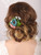Kercisbeauty Dusty Blue Floral Hair Comb Wedding Bridal Headpiece Girl Prom Hair Accessories Garden Wedding Hair Dress