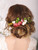 Kercisbeauty Bridal Floral Red Rose Flower Hair Combs Wedding Hair Piece Set Barrette Evening Party Hair Accessories for Women Girls